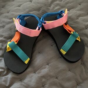 Teva Multicolor Strappy Sandals girls size 12